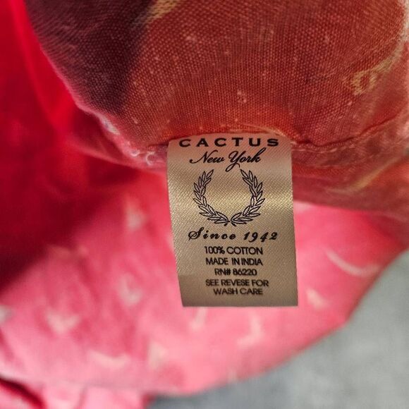 Cactus Man Slim Fit Shirt Mens Size XL Red Sailboat Print Short Sleeve Button Up - Picture 5 of 10